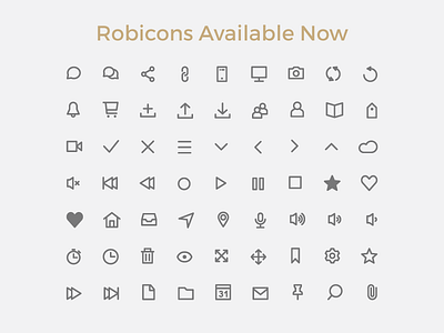 Robicons Font flat free freebie icon font icons illustrator line robicons tab bar icons ui