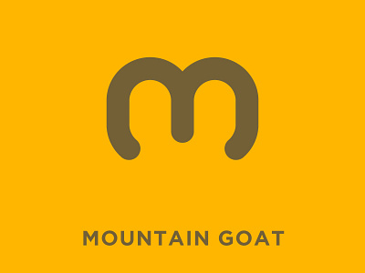 Mountain Goat animal brand goat logo minimal mono monogram mountain stroke