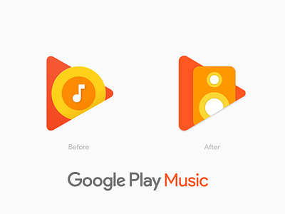 Google Play Music Redesign button google icon icons listen logo music play redesign