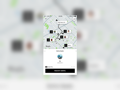 Uber Pool Party [Concept] concept flat google group ios map party pool saturday night uber