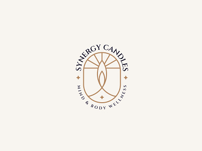 Synergy candles logo branding design graphic design logo
