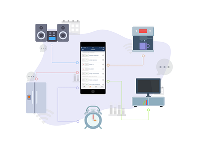 Smart Home Illustration connect smart home