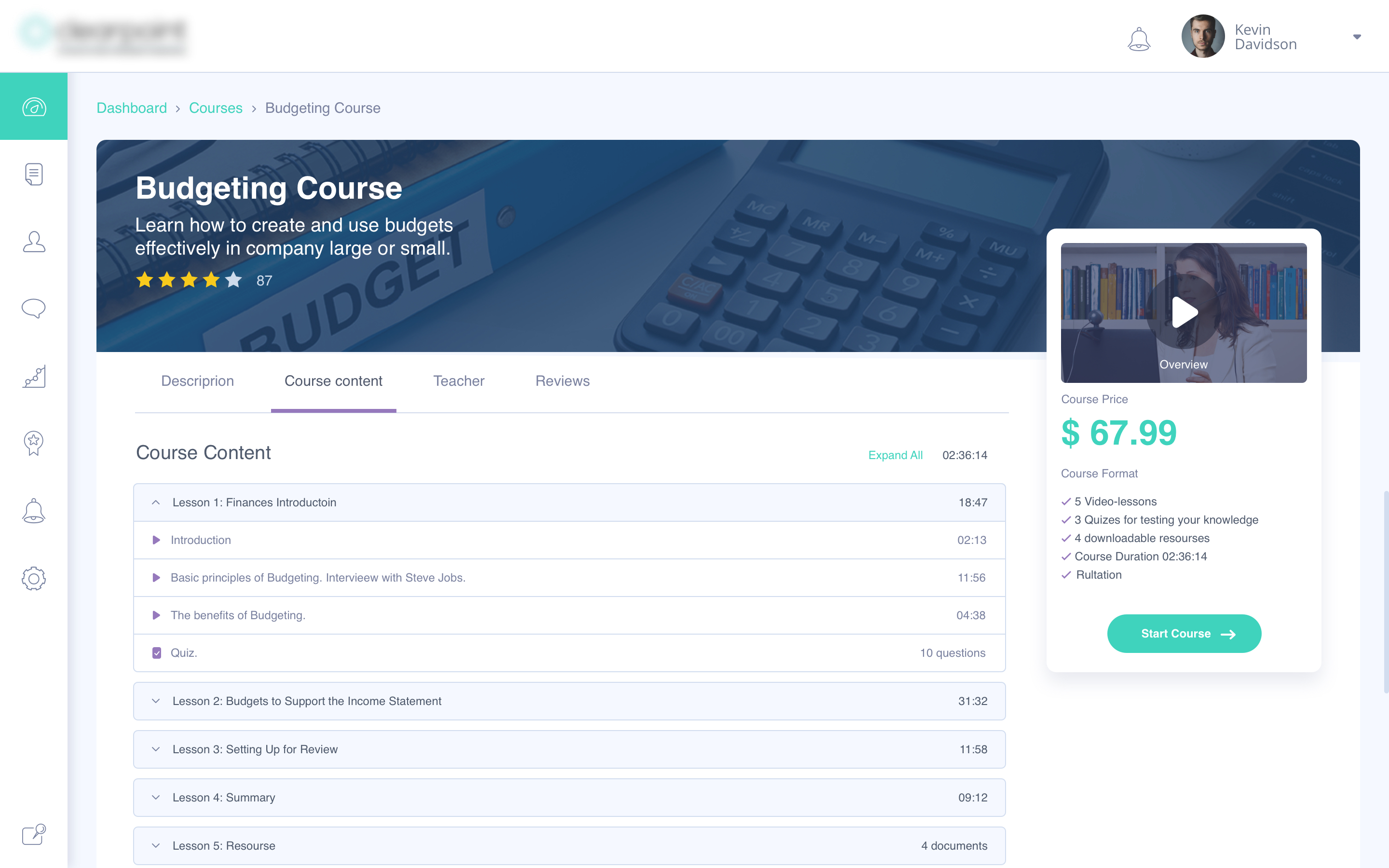 Detailed Course Information By Ivan Poddubchenko On Dribbble