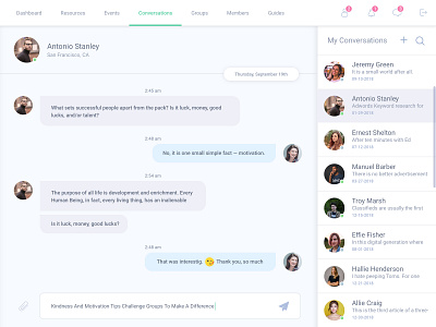 Chat Screen for Web Platform