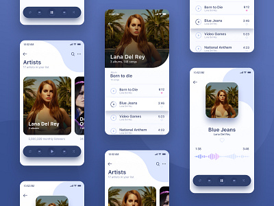 #DailyUI #009 Music Player 009 app artist clean creative dailyui design inspiration ios list minimal music music app music player player sketch skeuomorphism typogaphy ui ux