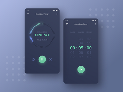 Countdown Timer #DailyUI Day #014 014 app countdown timer counter dailyui dark dark ui design inspiration mobile mobile app timer ui ui design ux