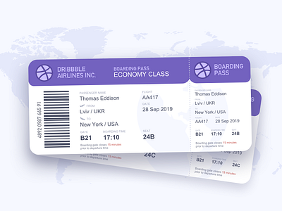 Boarding Pass #DailyUI #day024 024 airport boarding pass dailyui design flight seats ticket travel ui ux
