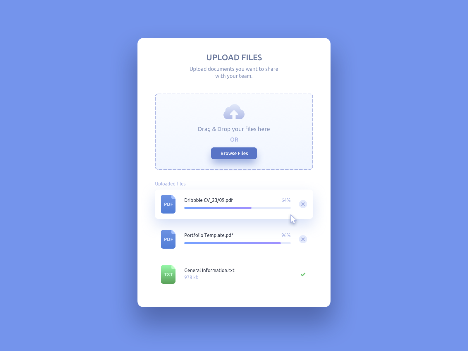 📁 Simple Upload File UI