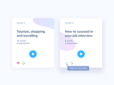 Favorites #DailyUI day #044 044 course daily ui dailyui design e learning favorite favorites hover interface lessons ui ux web