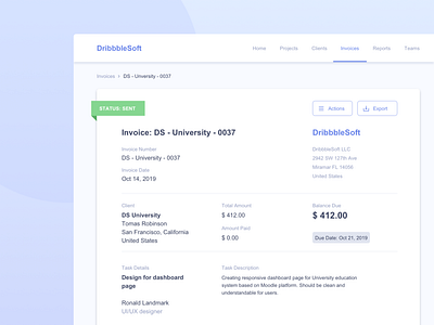 Invoice #DailyUI day #046