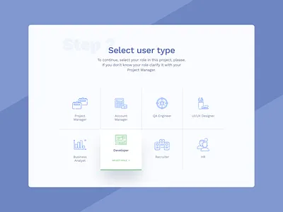 Select User Type #DailyUI #day064 064 dailyui design interface select select user type ui user ux web