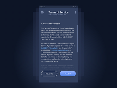 Terms of Service #DailyUI #day089