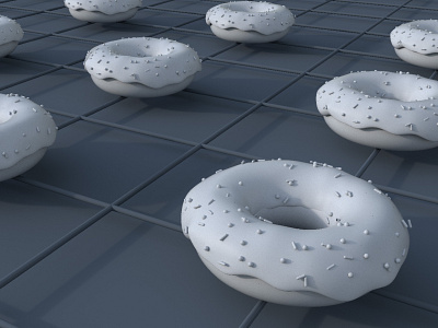 Daily C4D 002 - Donuts 3d modeling c4d