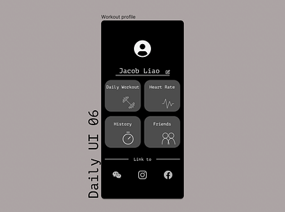 Profile dailyui graphic design ui ux