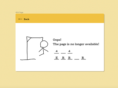 404 Page dailyui design ui ux
