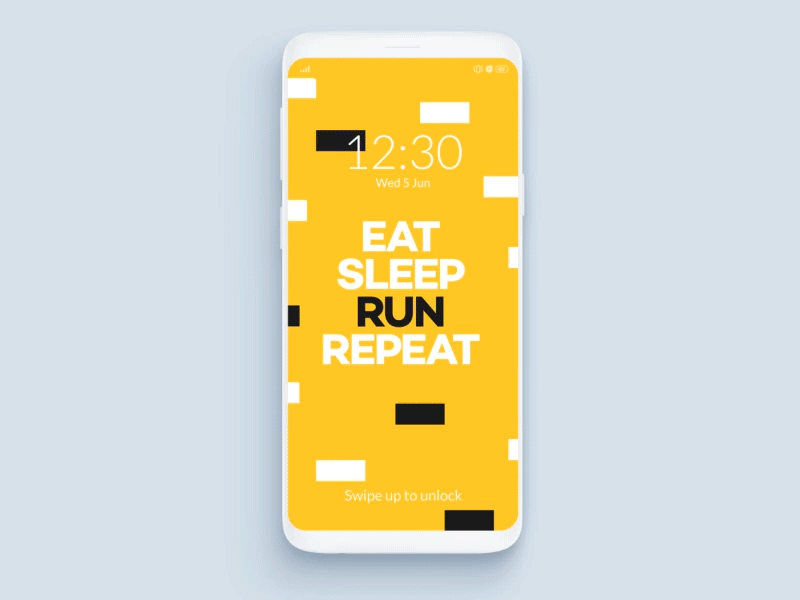 Eat Sleep Run Repeat after effects animation mobile mobile application mobile design motion graphics run transition ui ux wallpaper
