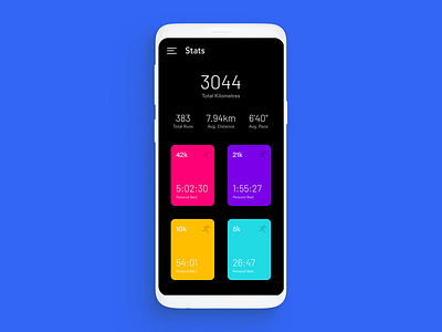 Running App app design mobile running ui vector