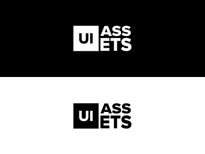 UI Assets project logo branding design logo minimal project typography ui ux vector web white