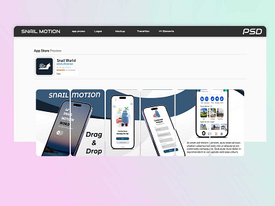 Free App store Preview Template by Snail Motion on Dribbble