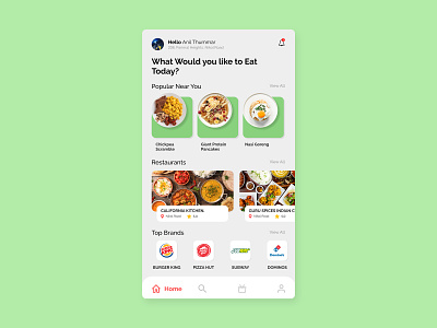 Food App app branding design food graphic iphone mobile screen ui webpage