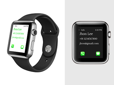 Apple Watch Call Page contact details iwatch screen