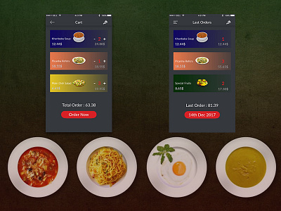 Food Details Showcase app design designer food mobile ui webpage