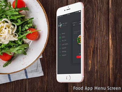 New Food App Menu Screen Design Showcase