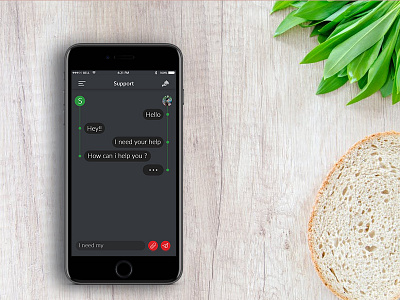 New Food Chat Screen app design food graphic mobile mobileapp ui