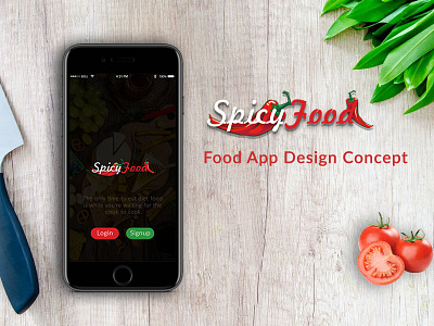 Food App Login Singup Screen app design food mobile ui website