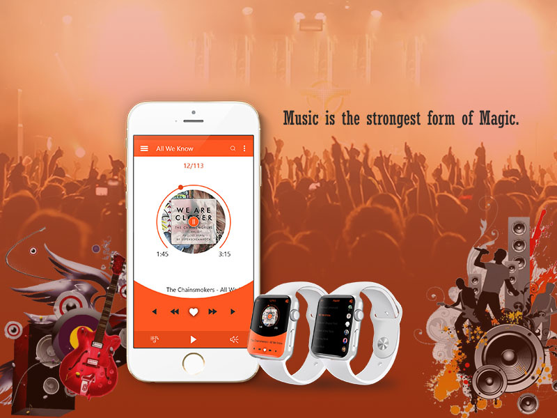 Apple Watch And Iphone Music Showcase By Anil Thummar On Dribbble