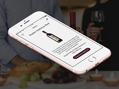 Red Wine Webpage app design mobile red screen ui ux webpage website wine