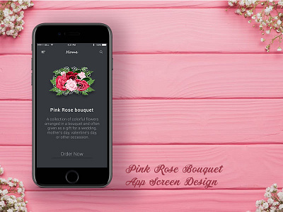 Rose Bouquet Screen Design app bouquet design mobile rose screen