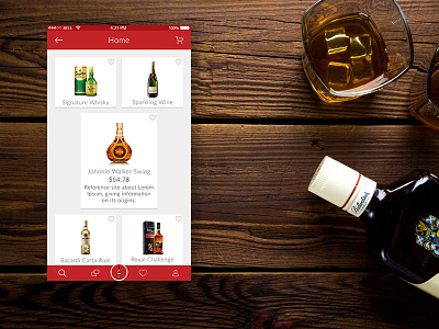 Alcohol Mobile App Screen Design Showcase alcohol app design iphone mobile showcase ui ux