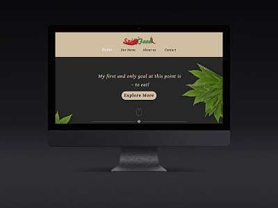 Spicyfood Website Design Mockup design food logo spicyfood website web graphic imac