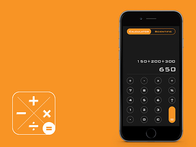 Calculater App Screen & Icon app icon iphone ui ux webpage
