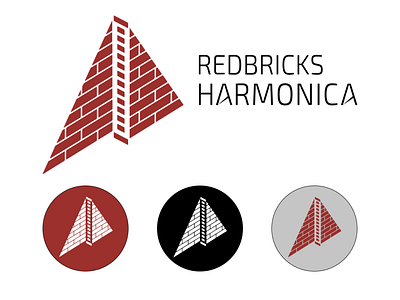 Redbricks Harmonica branding graphic design logo music