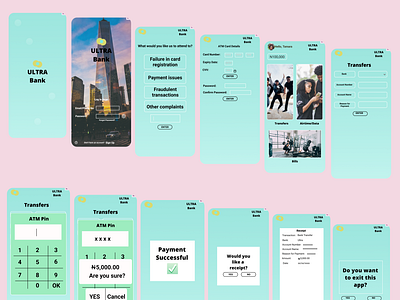 Ultra Banking App app design illustration typography ui ux