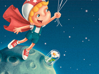 fairytale I - the little prince astronaut child children dome fairytale kid little prince moon planet space