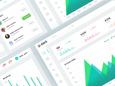 Slack dashboard concept bala ux chart creative dashboard design graph idea minimal ui user interface ux web app