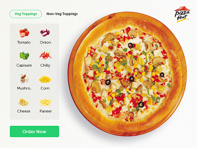 Pizza Builder app bala ux builder creative design flat illustration minimal pizza ui ux