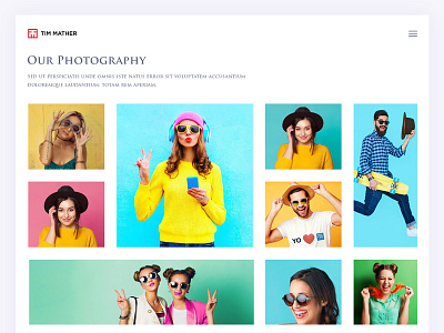 Photography personal website design