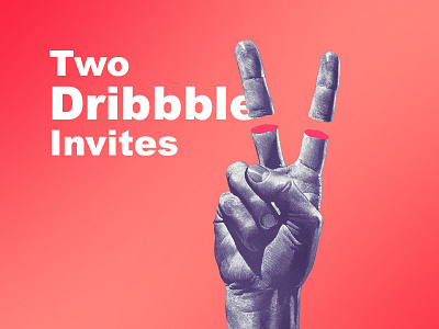 2 Invite 2 invites bala bala ux branding design dribbble flat invite invites two invites typography vector