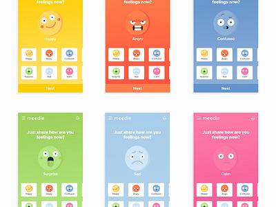 Mood sharing app - Home page by Bala UX on Dribbble