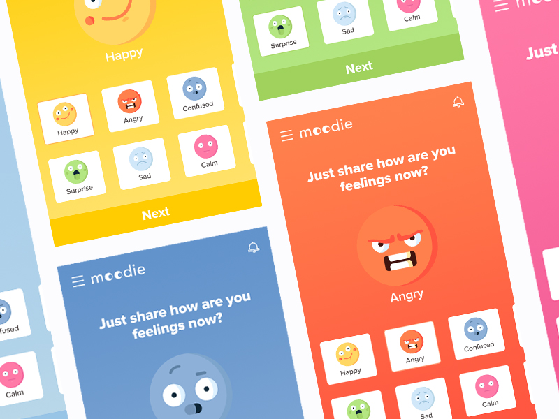 Mood sharing  app  Home  page by Bala UX Dribbble Dribbble