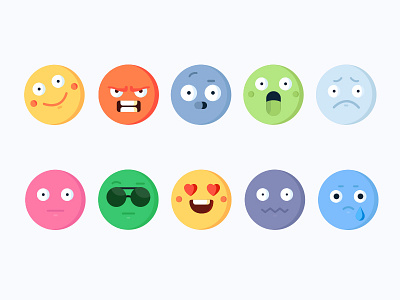 Feeling Icon angry bala ux colorfull design facebook icons feeling flat happy icons mood mood icons smiley