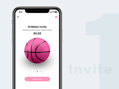 1 Dribbble Invite addtocart app bala ux cart draft dribbble invitation invite