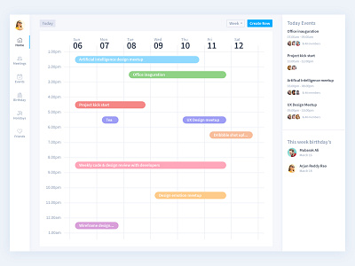 Calender Web Application app bala ux calender ui ux