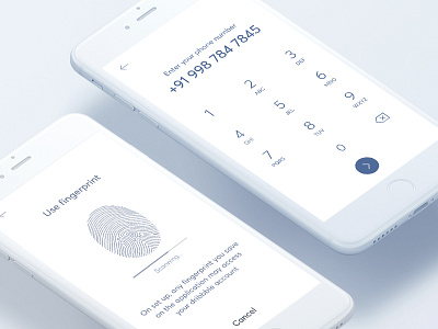 Mobile and finger print login design for mobile app app bala ux clean design finger print login fingerprint login minimal mobile mobile login ui ux