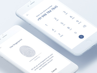 Mobile and finger print login design for mobile app