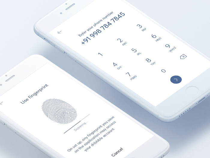 login with Fingerprint and facial recognition ui design by Hajra ...